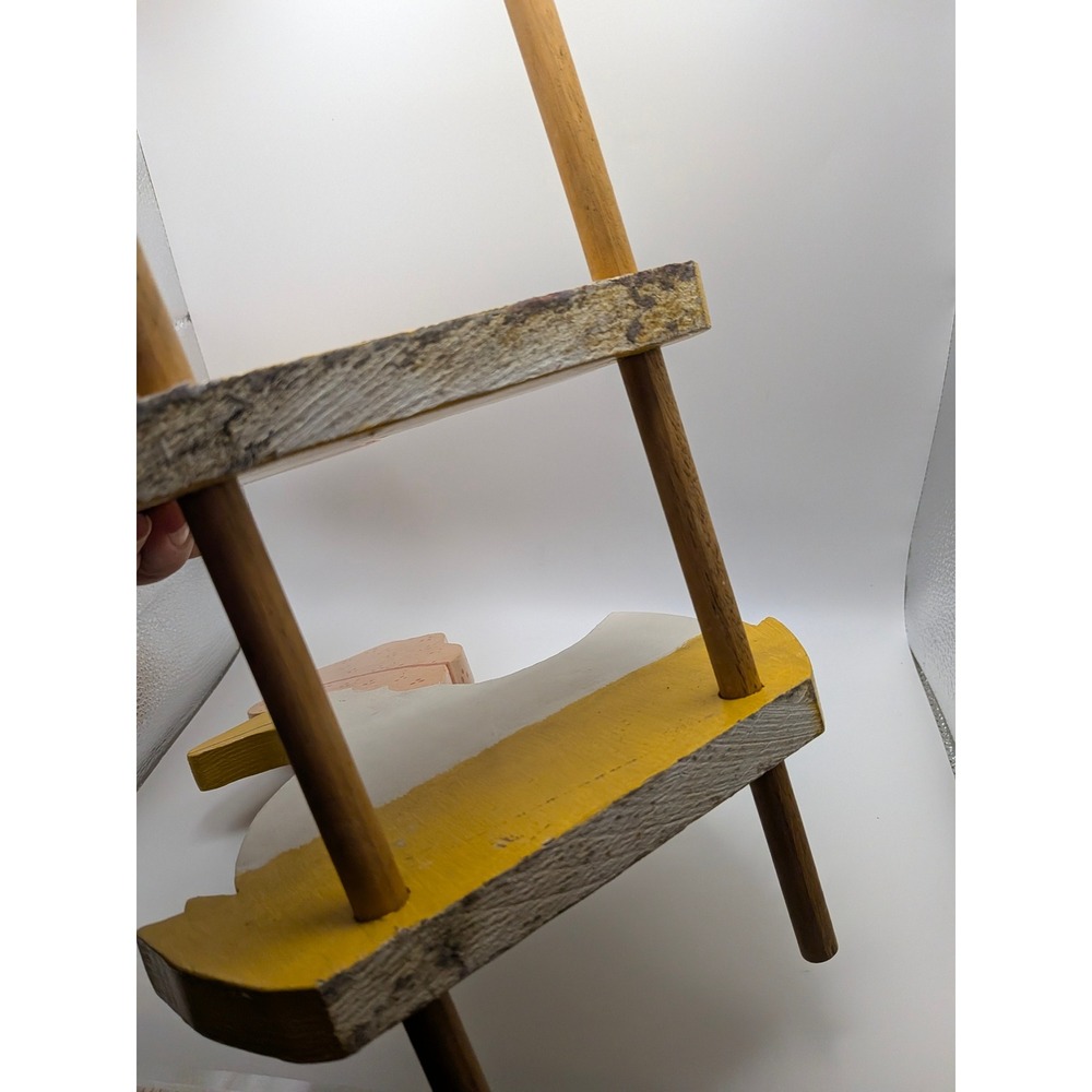 Vintage Wooden Goose Cookbook Countertop Display Rack Adjustable Shelf Cottage - Picture 6 of 10